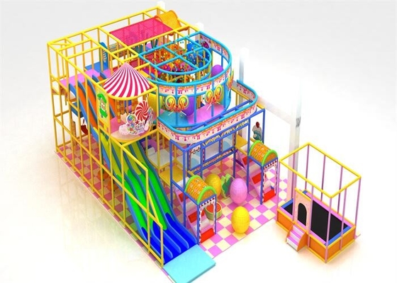 キャンデーの虹のスライドが付いているテーマの運動場システム遊園地装置
