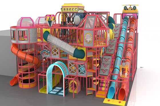 巨大なスライドの子供の屋内運動場装置耐火性の8mの高さ